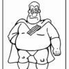 Capitão Gordo Para Colorir 01 - Sillas